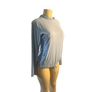 Women S Mountain Hardwear Crater Lake Long Sleeve Hoody Blue Pullover Shirt Top